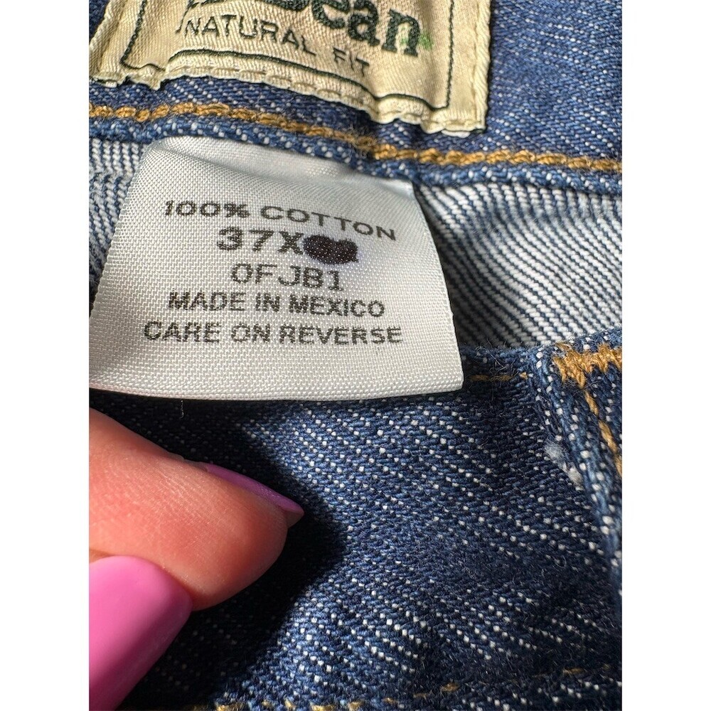 L.L.Bean Jeans Mens 36x26 Dark Blue Denim Straight Leg 5-Pocket Mid Rise - Picture 9 of 9